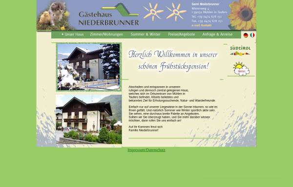 Vorschau von www.garni-niederbrunner.com, Garni Niederbrunner