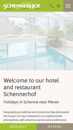 Vorschau der mobilen Webseite www.schennerhof.com, Hotel Restaurant Schennerhof
