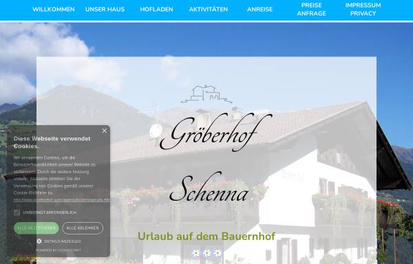Vorschau von www.groeberhof.com, Pension Gröberhof