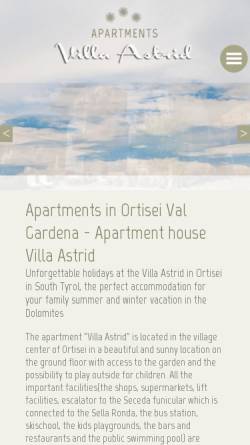 Vorschau der mobilen Webseite www.villaastrid.com, Apartments Villa Astrid