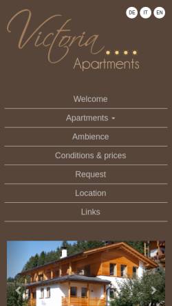 Vorschau der mobilen Webseite www.apartmentsvictoria.it, Apartments Victoria