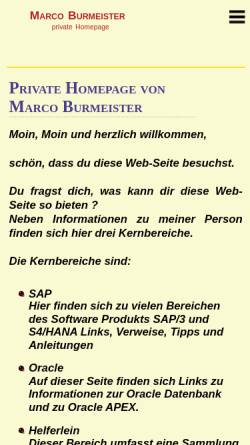 Vorschau der mobilen Webseite www.marco-burmeister.de, Burmeister, Marco
