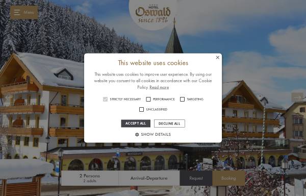 Vorschau von www.hoteloswald.com, Hotel Oswald