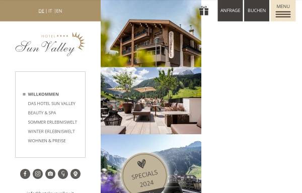 Vorschau von www.hotelsunvalley.it, Hotel Sun Valley