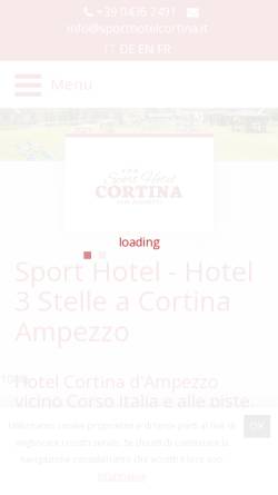 Vorschau der mobilen Webseite www.sporthotelcortina.it, Sport Hotel Cortina