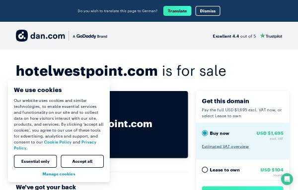 Vorschau von www.hotelwestpoint.com, Hotel West Point