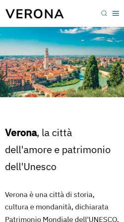 Vorschau der mobilen Webseite www.tourism.verona.it, Provincia di Verona Turismo S.r.l.