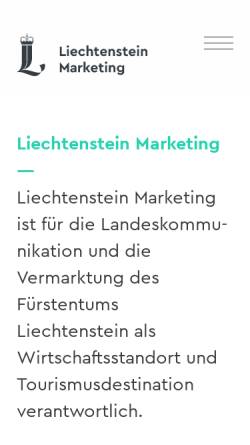 Vorschau der mobilen Webseite www.liechtenstein-marketing.li, Liechtenstein Marketing