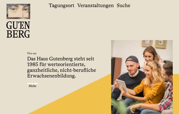Vorschau von www.haus-gutenberg.li, Haus Gutenberg - Bildungs- und Seminarhaus