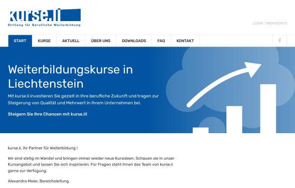 Vorschau von www.kurse.li, BWI - Stiftung Berufliches Weiterbildungsinstitut im Fürstentum Liechtenstein