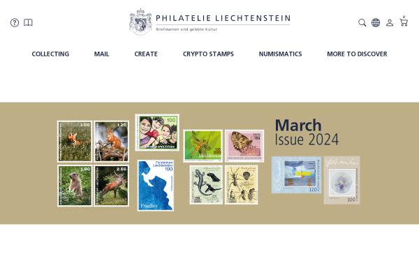 Vorschau von www.philatelie.li, Philatelie Liechtenstein