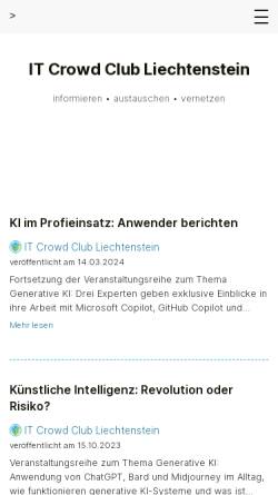 Vorschau der mobilen Webseite itcc.li, Itcc.li - IT Crowd Club Liechtenstein