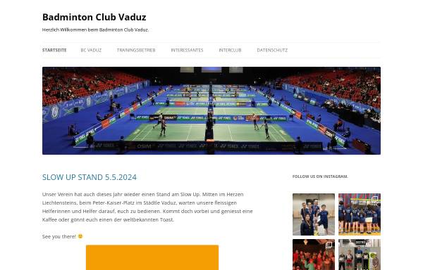Vorschau von www.bcvaduz.li, Badminton Club Balzers und Vaduz
