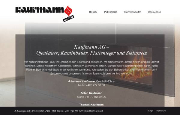 Vorschau von www.kaufmann-ag.li, A.Kaufmann AG