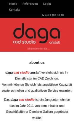 Vorschau der mobilen Webseite www.daga.li, Daga CAD - Studio - Inh. Damiano Galloro