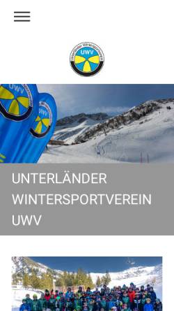 Vorschau der mobilen Webseite www.uwv.li, Unterländer Wintersportverein
