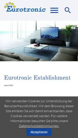 Vorschau der mobilen Webseite www.eurotronic.li, Eurotronic Establ.