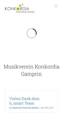 Vorschau der mobilen Webseite www.mkg.li, Musikverein Konkordia Gamprin