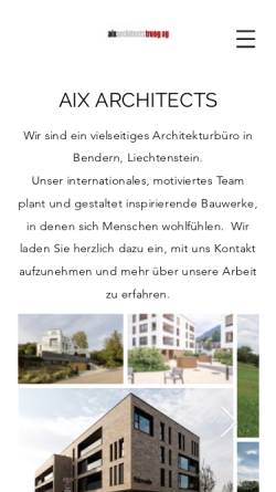 Vorschau der mobilen Webseite www.truog.li, Aixarchitectstruog AG - Josef Truog