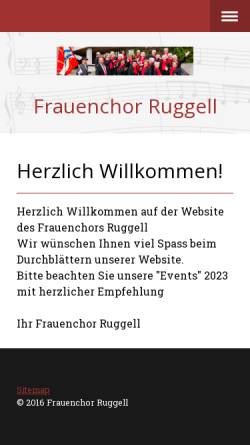 Vorschau der mobilen Webseite www.frauenchor-ruggell.com, Frauenchor Ruggell