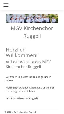 Vorschau der mobilen Webseite www.mgv-ruggell.com, MGV Kirchenchor Ruggell