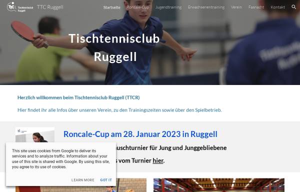 Vorschau von www.ttcruggell.li, Tischtennisclub Ruggell