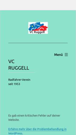 Vorschau der mobilen Webseite www.vcr.li, Veloclub Ruggell