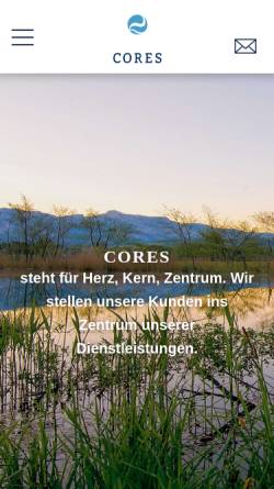 Vorschau der mobilen Webseite www.cores.li, Cores Anstalt