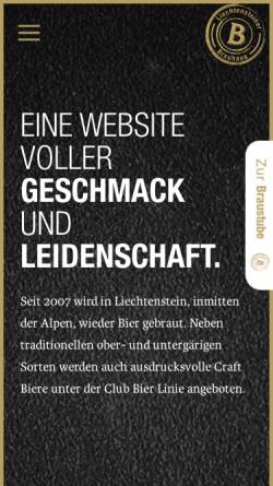 Vorschau der mobilen Webseite brauhaus.li, Liechtensteiner Brauhaus AG