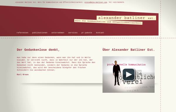 Vorschau von www.alex-batliner.com, Alexander Batliner Est.