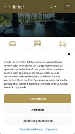 Vorschau der mobilen Webseite www.autolinher.li, Auto Linher Anstalt
