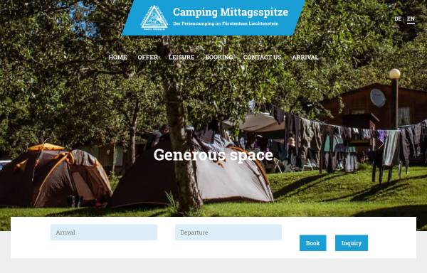 Vorschau von www.campingtriesen.li, Campingplatz Mittagsspitze