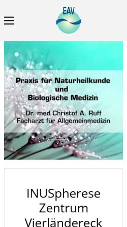 Vorschau der mobilen Webseite www.biologische-medizin.li, Dr. med. Christof A. Ruff