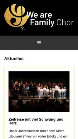 Vorschau der mobilen Webseite wearefamily.li, We are Family-Chor Triesen