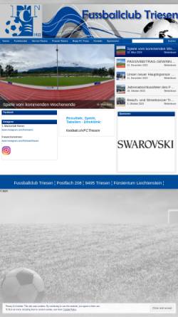 Vorschau der mobilen Webseite www.fctriesen.li, FC Triesen