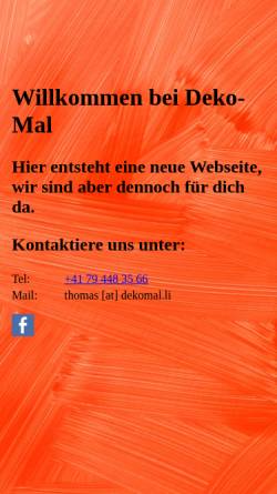 Vorschau der mobilen Webseite www.dekomal.li, Deko-Mal Anstalt Thomas Schädler
