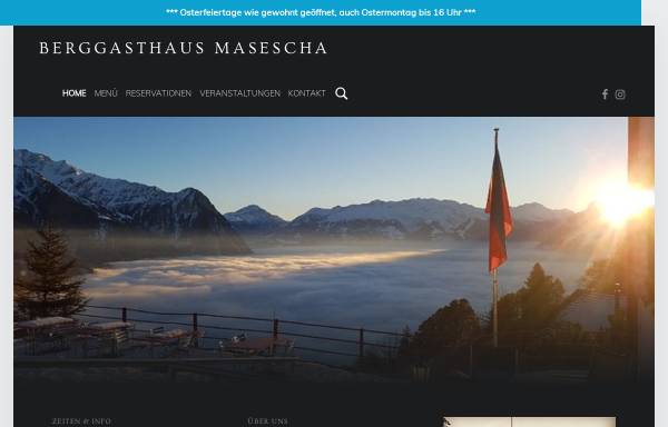 Vorschau von www.masescha.li, Berggasthaus Masescha - Inh. Fred Fehr