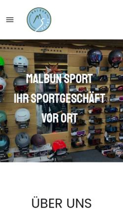 Vorschau der mobilen Webseite www.malbunsport.li, Malbun Sport