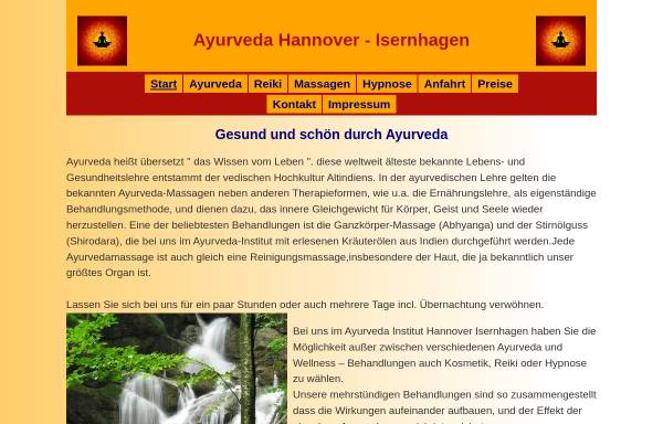 Vorschau von www.wellnessayurveda.de, Ayurveda-Isernhagen