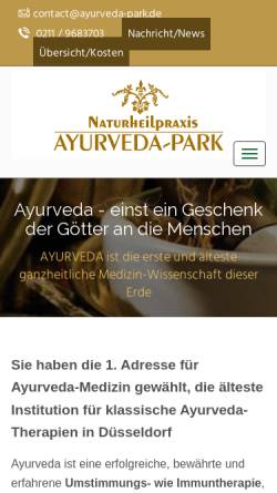 Vorschau der mobilen Webseite ayurveda-park.de, Ayurveda-Park