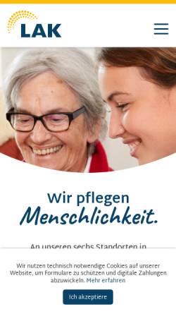Vorschau der mobilen Webseite lak.li, Stiftung Liechtensteinische Alters- und Krankenhilfe (LAK)