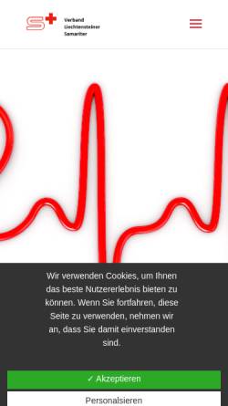 Vorschau der mobilen Webseite www.samariter.li, Verband Liechtensteiner Samaritervereine