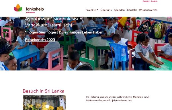 Vorschau von www.lankahelp.org, Stiftung LankaHelp