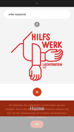 Vorschau der mobilen Webseite www.hilfswerkliechtenstein.li, Hilfswerk Liechtenstein