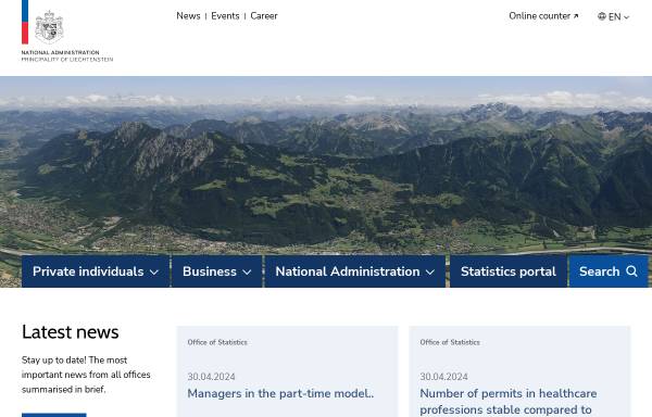 Vorschau von www.llv.li, Kontaktstelle für Selbsthilfegruppen in Liechtenstein