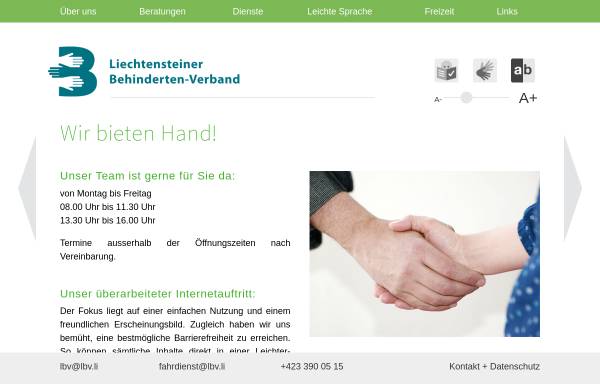 Vorschau von www.lbv.li, LBV - Liechtensteiner Behinderten-Verband