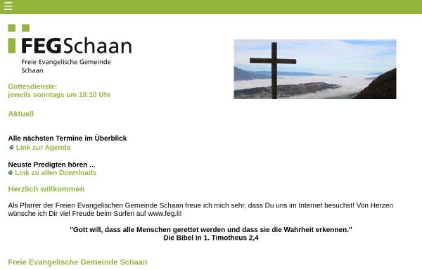 Vorschau von www.feg.li, Freie Evangelische Gemeinde Schaan