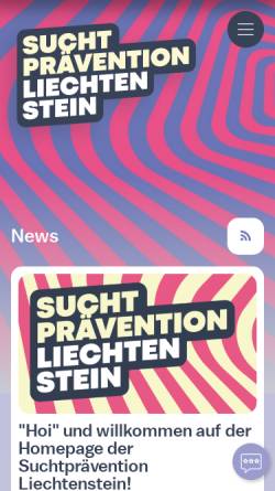 Vorschau der mobilen Webseite www.suchtpraevention.li, Suchtprävention Liechtenstein
