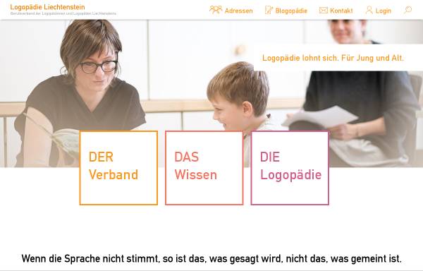 Vorschau von www.logopaedie.li, Logopädie in Liechtenstein