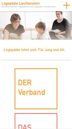 Vorschau der mobilen Webseite www.logopaedie.li, Logopädie in Liechtenstein